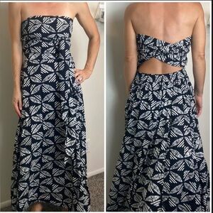 NOA NOA Hawaii Batik Black White Stash Skirt Convertible Dress size Small